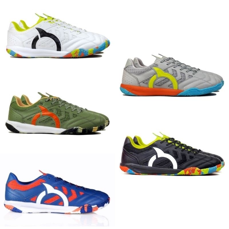 Sepatu Futsal Ortuseight JOGOSALA RAMPAGE V2 - White Grey Army Green Black Navy Original Ortus