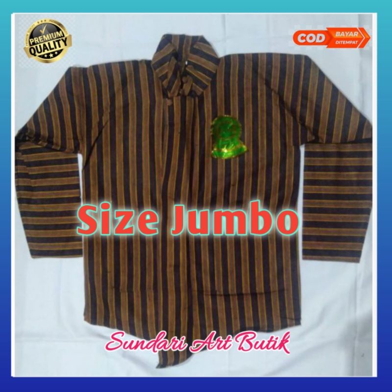 Surjan Lurik Jumbo Baju Lurik Ja Jumbo Baju Atasan Surjan Ja Lurik Pria Jumbo Super Jumbo Lurik