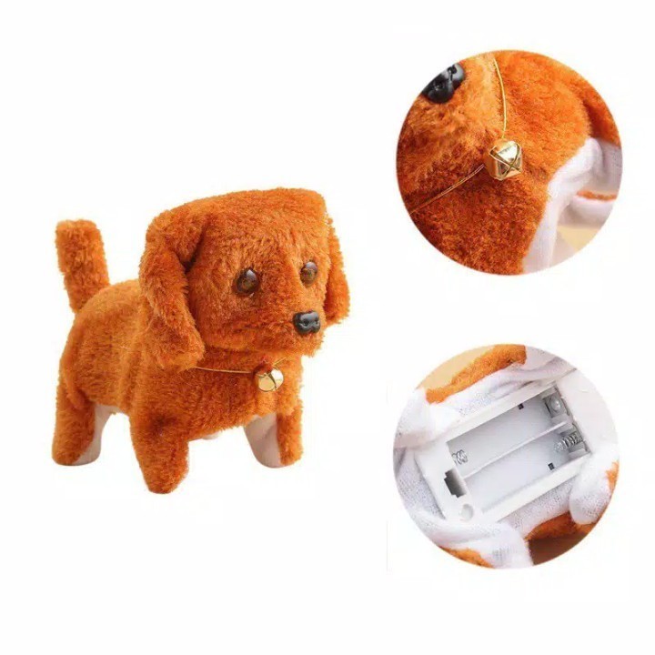 ( Bisa Cod ) Mainan Anak Boneka Hewan Anjing Bunyi dan Gerak Bisa Jalan - Jalan