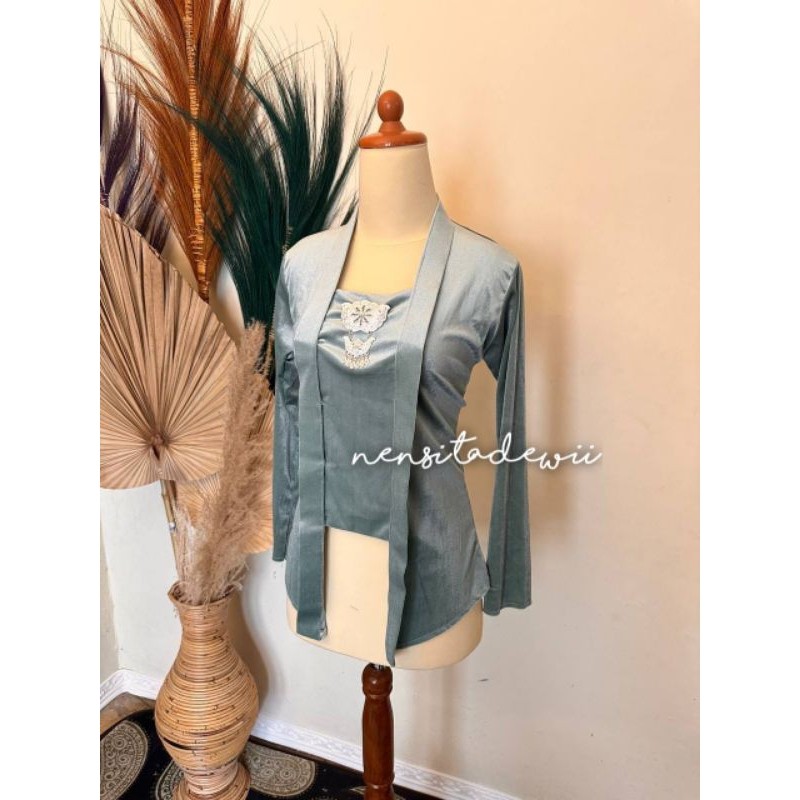 Baju Kebaya Bludru Kutubaru - rna Hijau rdah