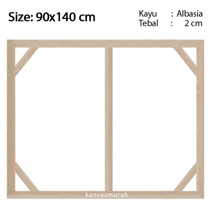 

Spanram 90x140 cm Span Ram Kayu Frame 140x90 cm