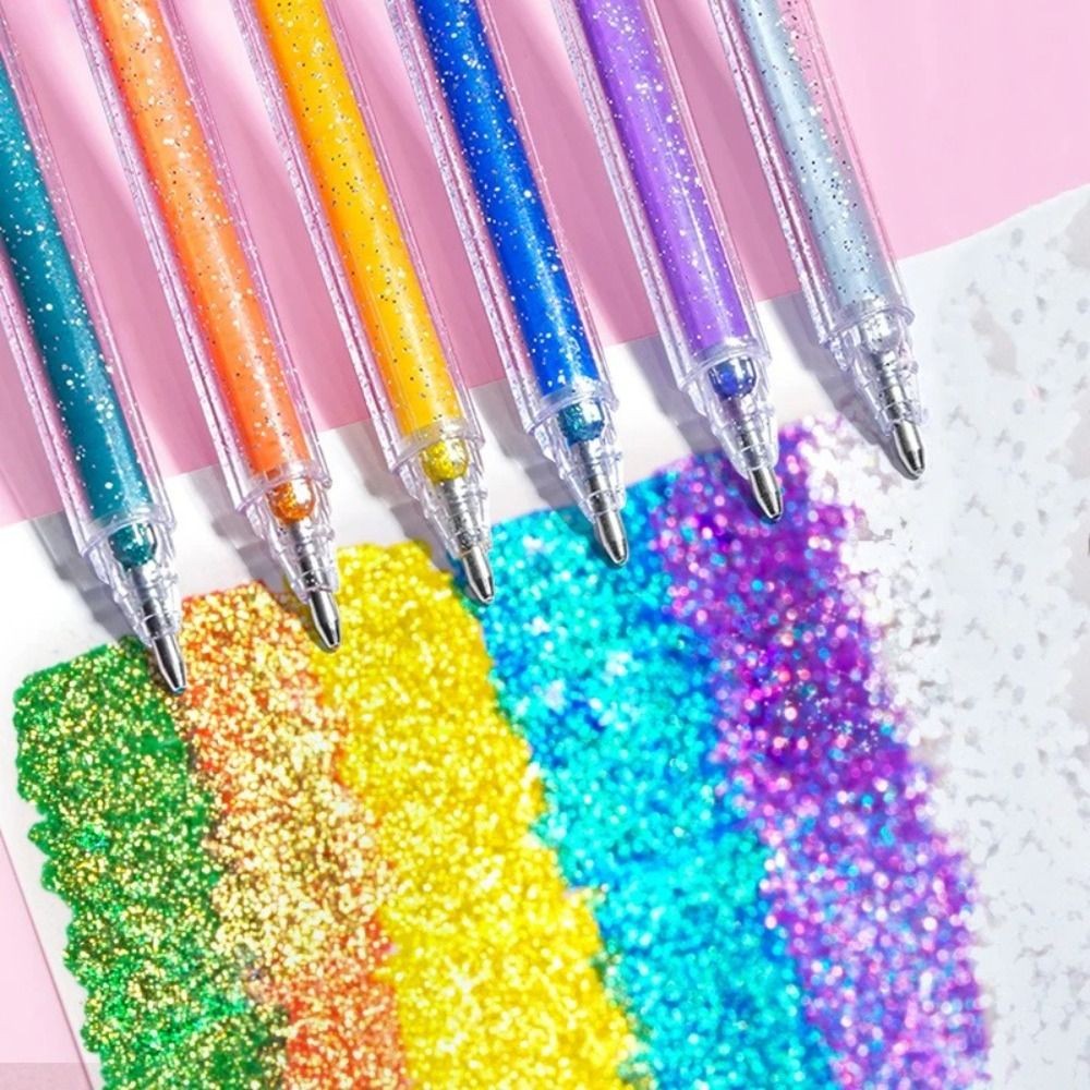 

Gel Pen Glitter Gel Pen Set New Glitter School Supplies Colored Pens Set Fun Students Marking Highlighter Pen