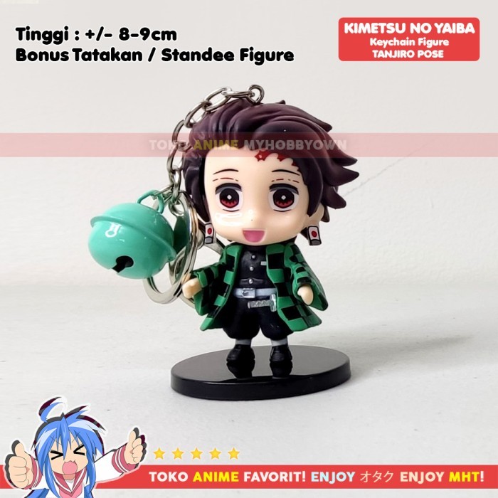 NIRMALA Gantungan Kunci Figure Anime Kimetsu no Yaiba Demon Slayer POSE - Tanjiro POSE