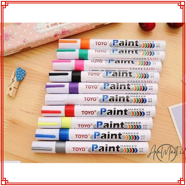

[1 BOX ] SPIDOL BAN TOYO ORIGINAL 100% Paint Marker Toyo Original Spidol
