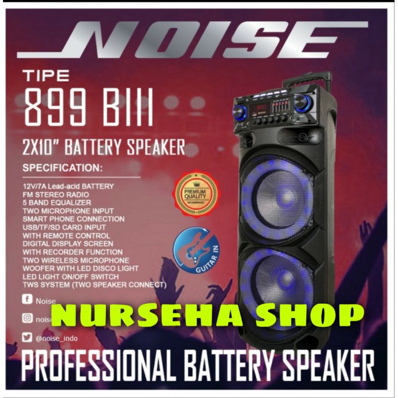 Speaker aktif portable bluetoot 10 inch doble ORIGINAL NOISE