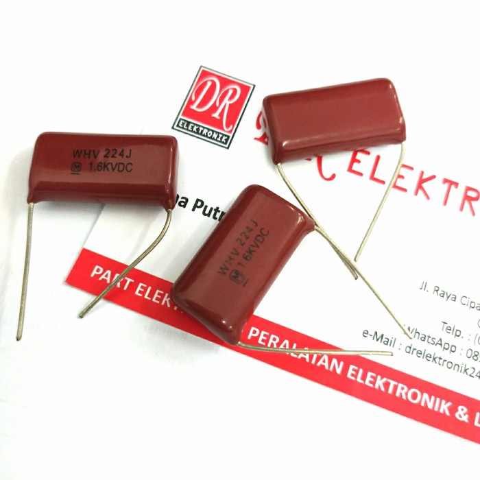Capasitor Kapasitor Milar 224 224J 1600v 1600 volt 220nf 1.6KVDC 01STS
