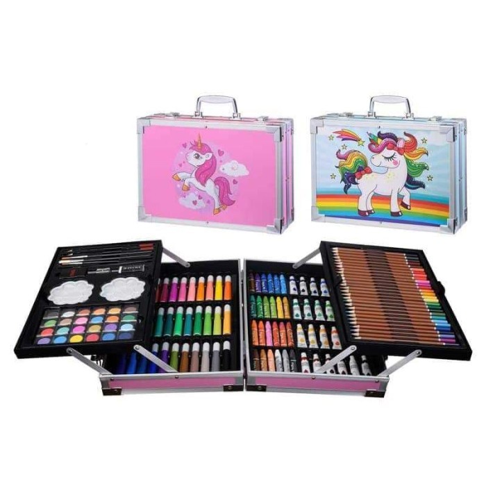 

Crayon set 145 Alat Tulis Anak Koper Gambar Lukis Koper Box - 54+67 WHITEPONY