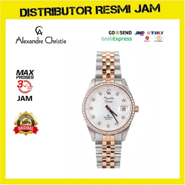 Jam Tangan Wanita Alexandre Christie AC5012LD AC 5012 LD Silver RG