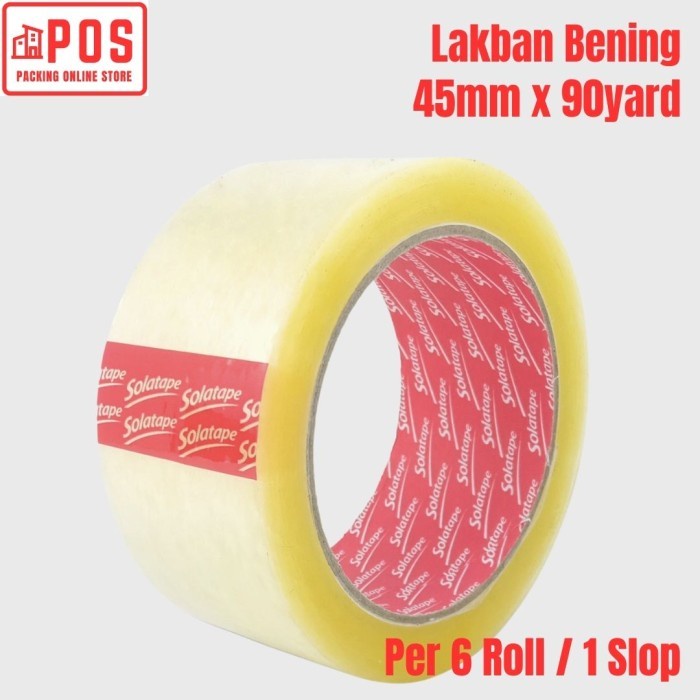 

6 Roll Lakban | Lakban Bening 2inch 45mmx100yard | Solatape