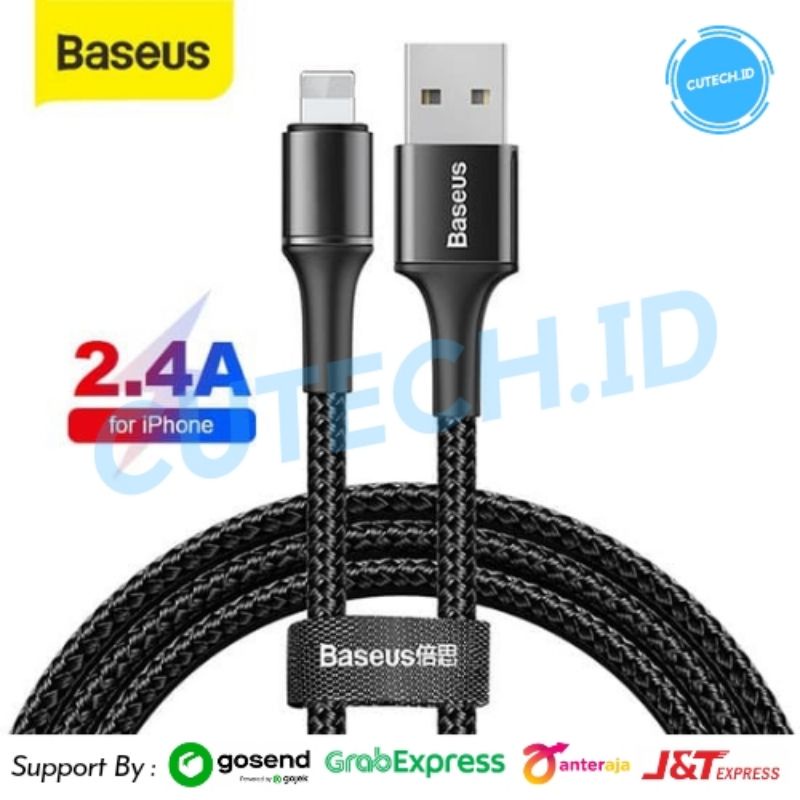 BASEUS HALO LED PREMIUM KABEL DATA LIGHTNING / KABEL ALL IPHONE