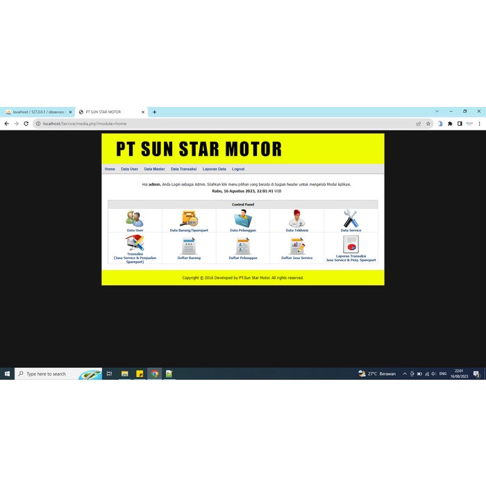 WEB APLIKASI BENGKEL PHP | web aplikasi bengkel | source code bengkel