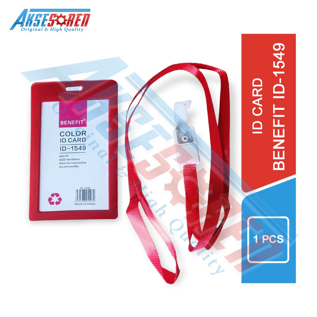 

Aksesoren Name Tag ID Card Tali Gantung [1 Pcs] / Nametag Idcard Holder Gantungan Kartu Nama Panitia Kerja Plus Tali Lanyard Benefit ID-1549