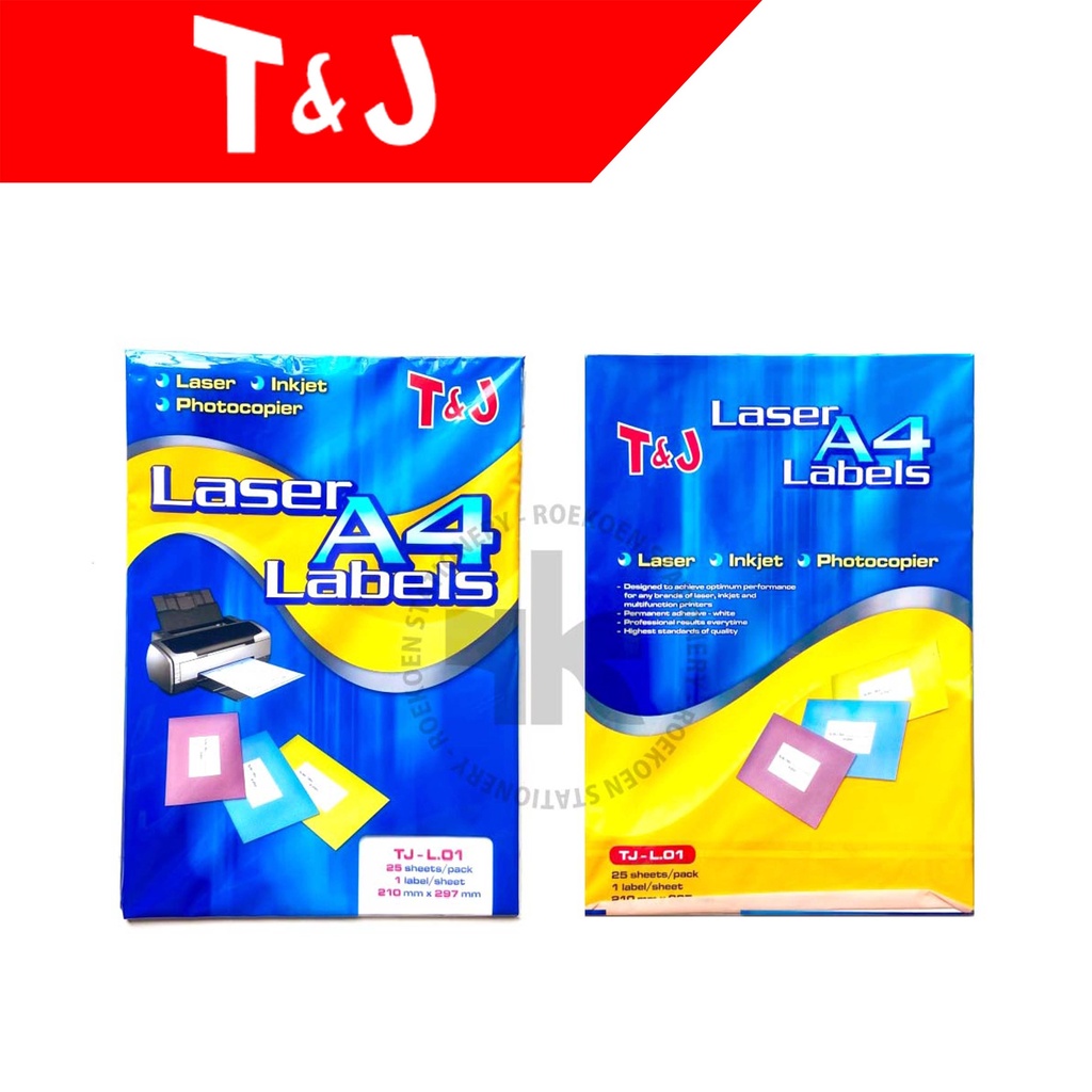 

Tom & Jerry TJ Label A4 Laser Labels TJ-L.01 (25 Sheets) Inkjet Photocopier