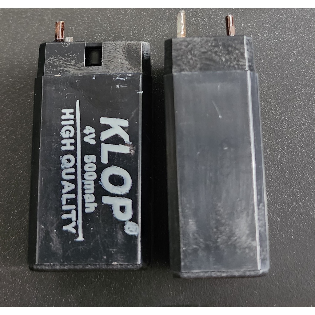 Batere Baterai Aki Kering 500mAH 4V Klop PxLxT 2.3cm 1.7cm 4.8cm cocok utk Raket Nyamuk