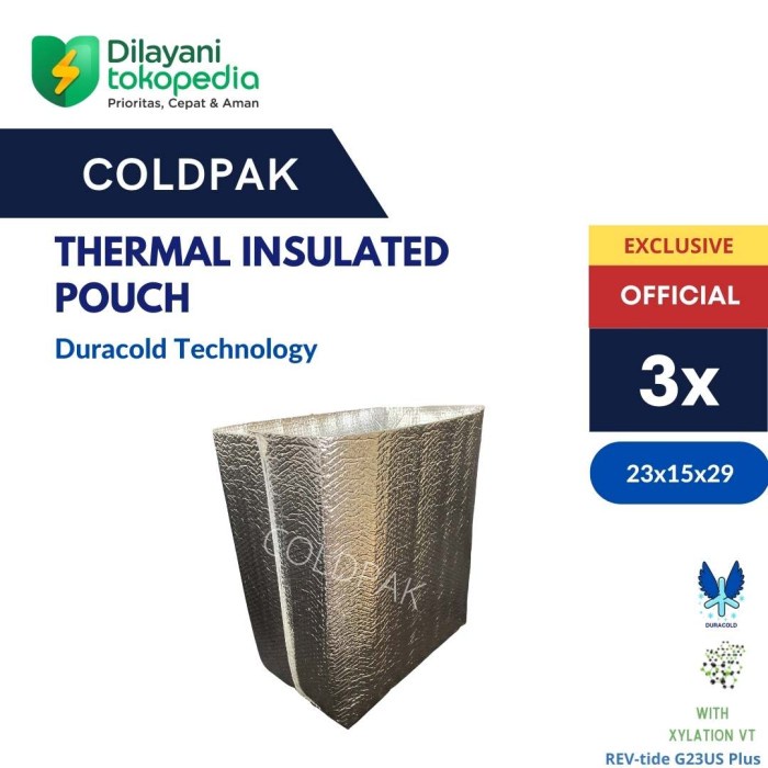 

COLDPAK Thermal Pouch Kantong Alas Tahan Dingin 3 pcs Cooler Bag - 23x15x29 cm