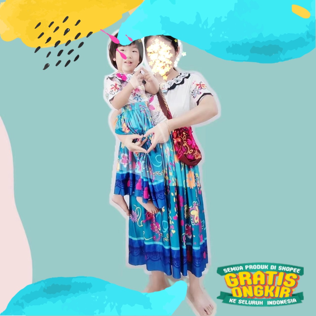 Encanto Cosplay Adult Isabella Mirabel Madrigal Costume Dolores Pepa Princess Dress Girl Women Kids 