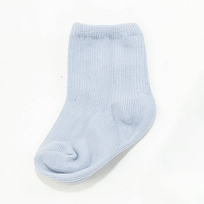 cribcot kaos kaki socks boy 15-17 - Blue White Basic x2
