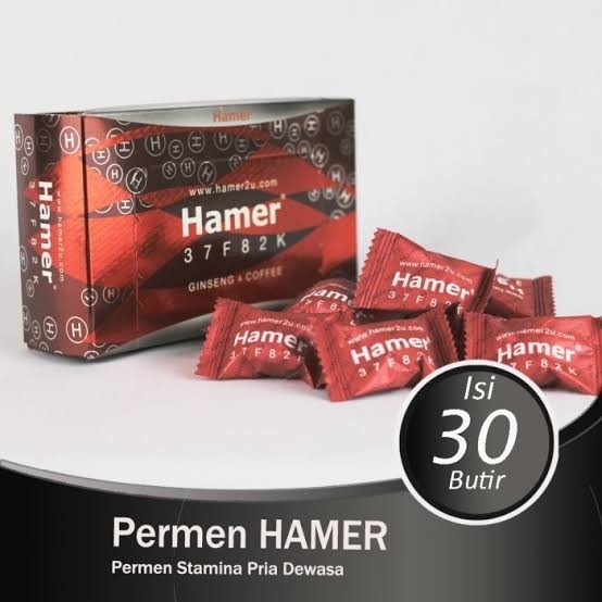 Hamer Candy Asli Original 30 Pcs Permen Hamer Ginseng