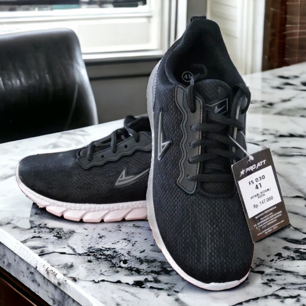 PRO ATT FS 030 SEPATU OLAHRAGA HITAM - HITAM PUTIH SEPATU PRIA SEPATU OLAHRAGA