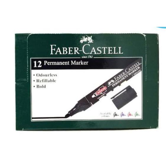 

Spidol Permanent Faber Castell / Papan Tulis Faber Castell Eco Marker Hitam Biru