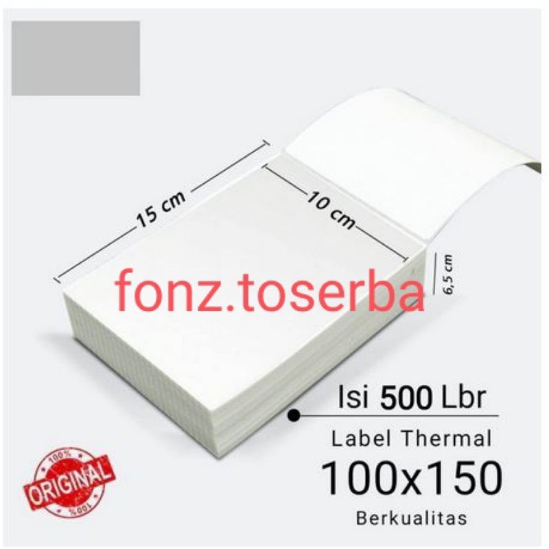 

label stiker sticker thermal barcode 100x150 100 x 150 500pcs model sheet lipat
