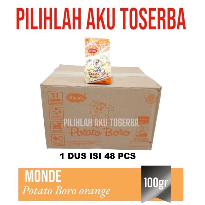 

Biskuit Monde POTATO BORO RASA ORANGE 100 gr - ( HARGA 1 DUS )