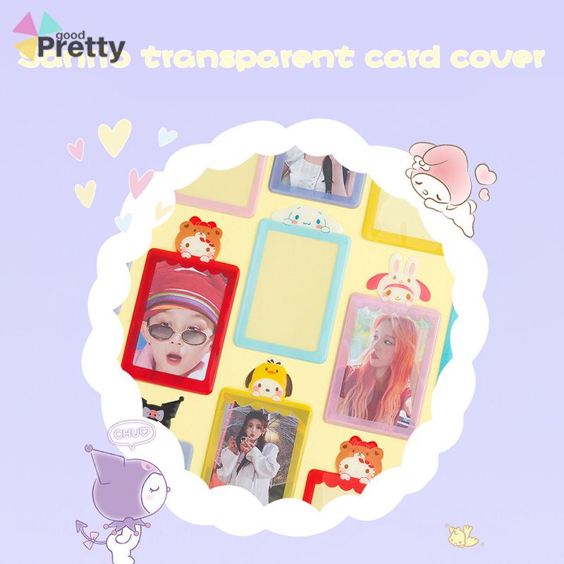 

Tempat Kartu Transparan Kartun Kuromi Melody Pelindung Kartu Kecil PD
