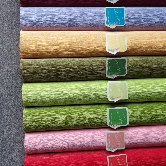Italian Crepe Paper by Cartotecnica Rossi made in italy repack size - light Green