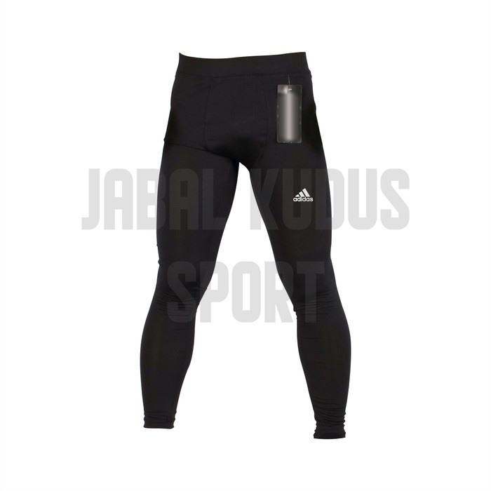 Leging Pria Sport Jumbo Celana Legging Lejing Olahraga Indoor Outdoor - Addidas, M fit L