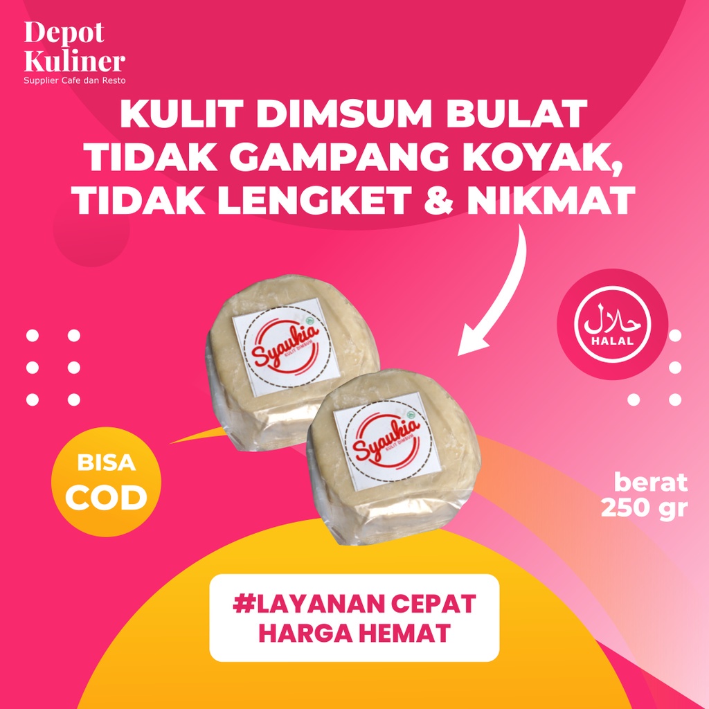 

PROMO Kulit Dimsum/Pangsit/Gyoza/Swekiau/Siomay Bulat Crm PROMO