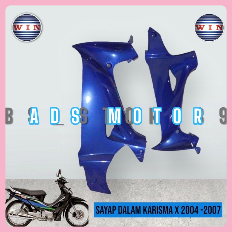 SAYAP DALAM KARISMA X 2003 2004 2005 2006  HITAM BIRU | LEGSHIELD DALAM.KARISMA X HITAM BIRU | COVER