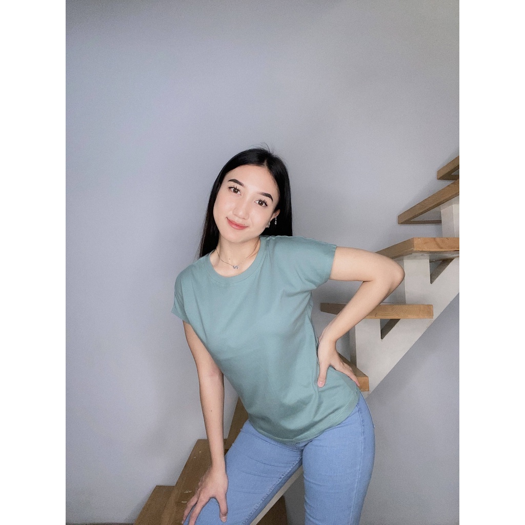 Kaos Crop Yukensi Polos Cewek Bahan Cotton Combad 30 s