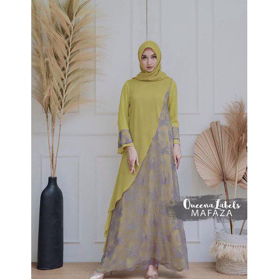 MAFAZA DRESS / MODEL GAMIS FULL BROKAT TERBARU GAMIS MODERN GAMIS SIMPLE ELEGAN / BISA COD