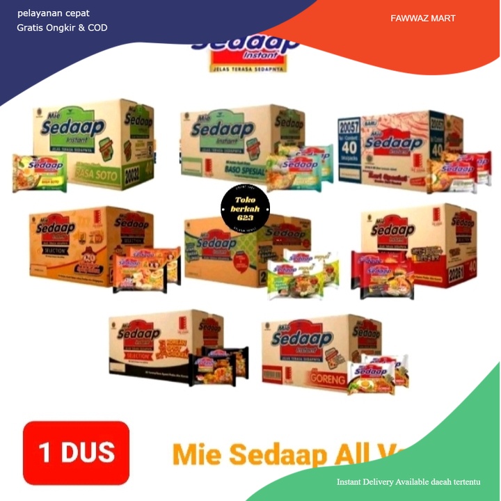

1 DUS Mie Sedaap Isi 40 Pcs All Varian