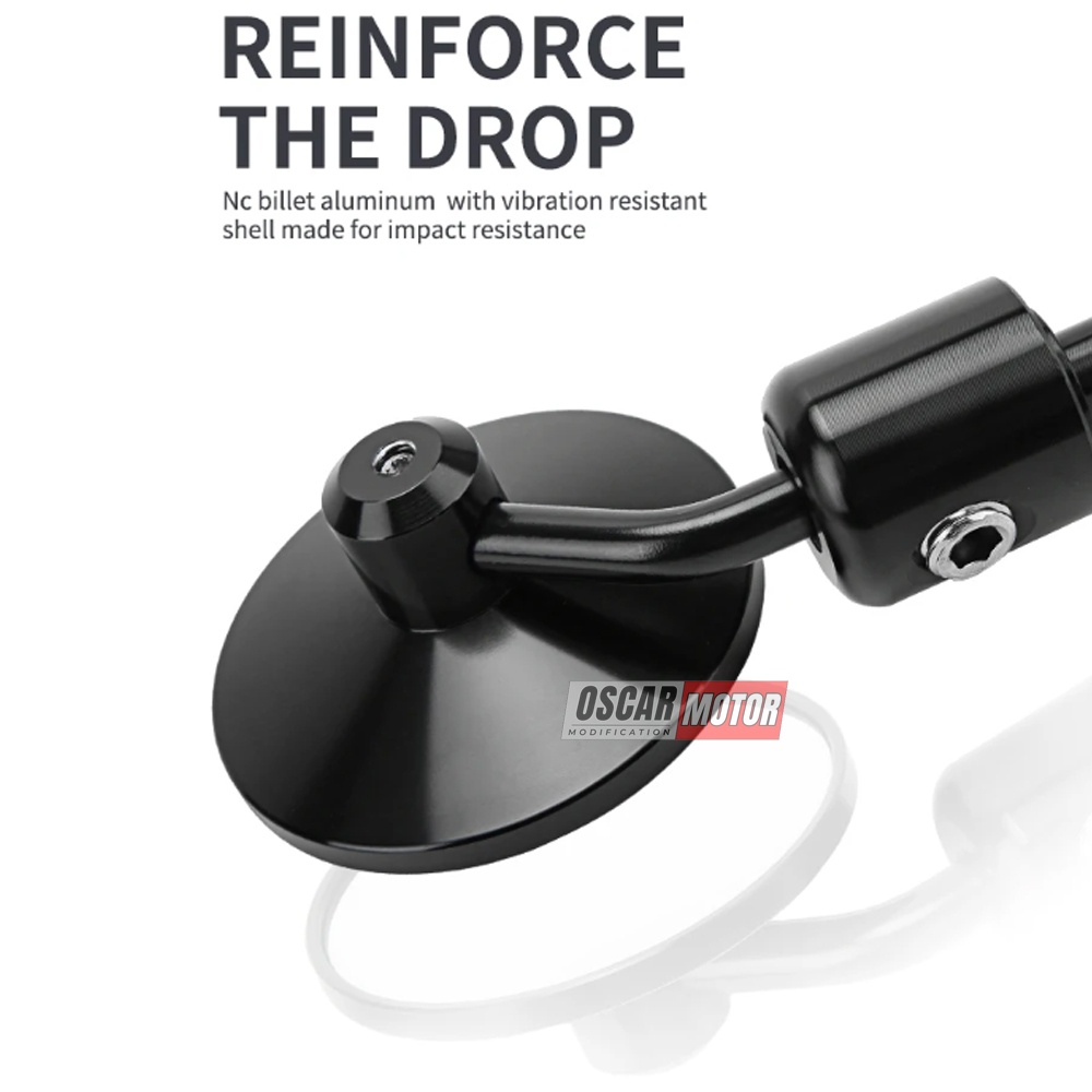 #CLN# Spion Jalu tiang bengkok Bulat Msx Spion Motor Universal Nmax Aerox Pcx Vario Beate msx