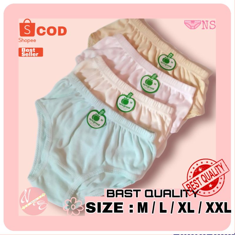 CELANA DALAM WANITA  CELANA DALAM BAHAN KAOS CD WANITA LUSINAN