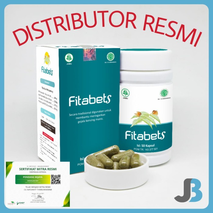 

DIJUALL Fitabets NATURAFIT HERBAL Obat Diabetes Kadar Gula Kencing Manis