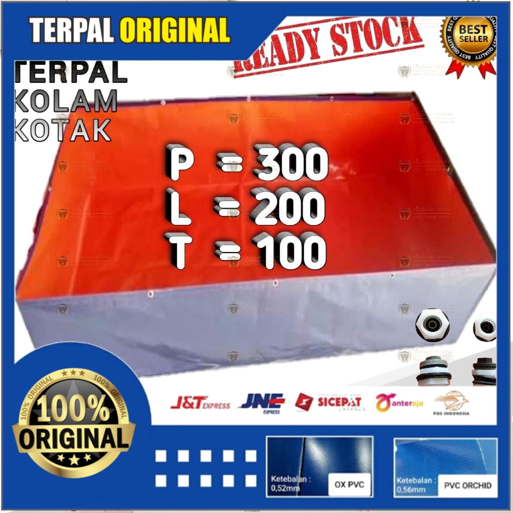 Jual Terpal Kolam Ikan Ukuran 3x2x1 Meter - Terpal Kolam Ikan Lele, Nila, Gurame, Koi Murah