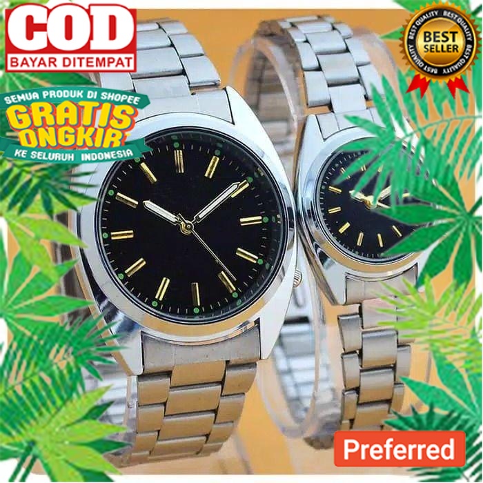 BAJ JAM TANGAN COUPLE MURAH RANTAI ANALOG CASUAL PERMIUM GROSIR PRIA WANITA COD ANAK REMAJA DEWASA S