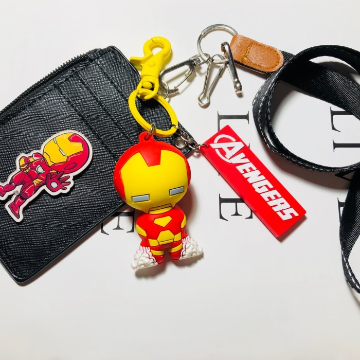 

Anjaniselle Marvel spiderman&ironman cardholder/akses/atm/e-toll/Pelajar kunci - Hitam