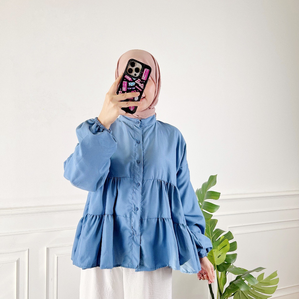 Jia Fashion Baju Atasan Wanita Terbaru / Mirsana Blouse Rempel / Blus Kekinian