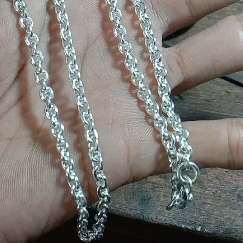 【COD】 kalung rantai medan perak besar 45 50 55 60 65 cm ( perak murni asli )