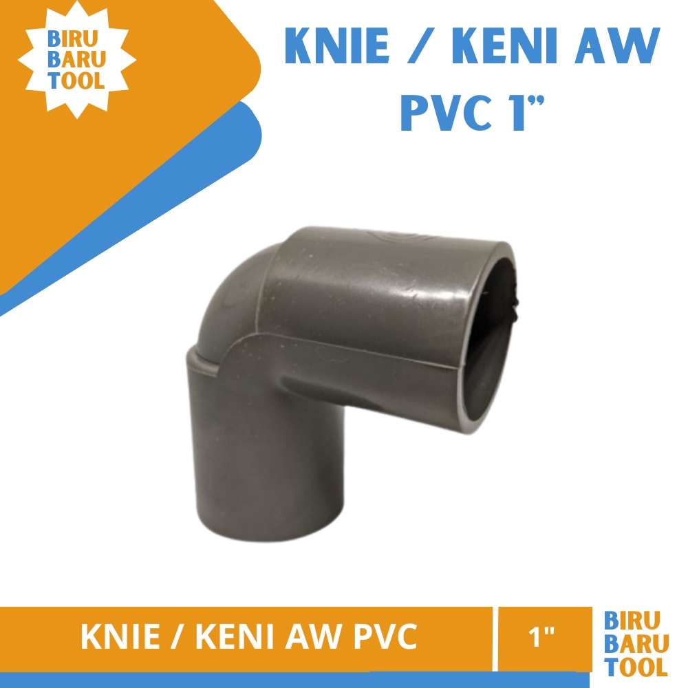 Keni L Knie Elbow Knee 1" inch AW GREST 1in - FITTING PIPA PVC 1 inci / Keni Elbow Bengkokan Sambung