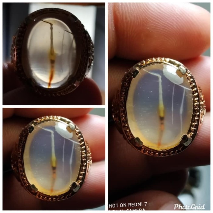 Cincin Batu Akik Susup Motif Gambar Batang Rokok Antik