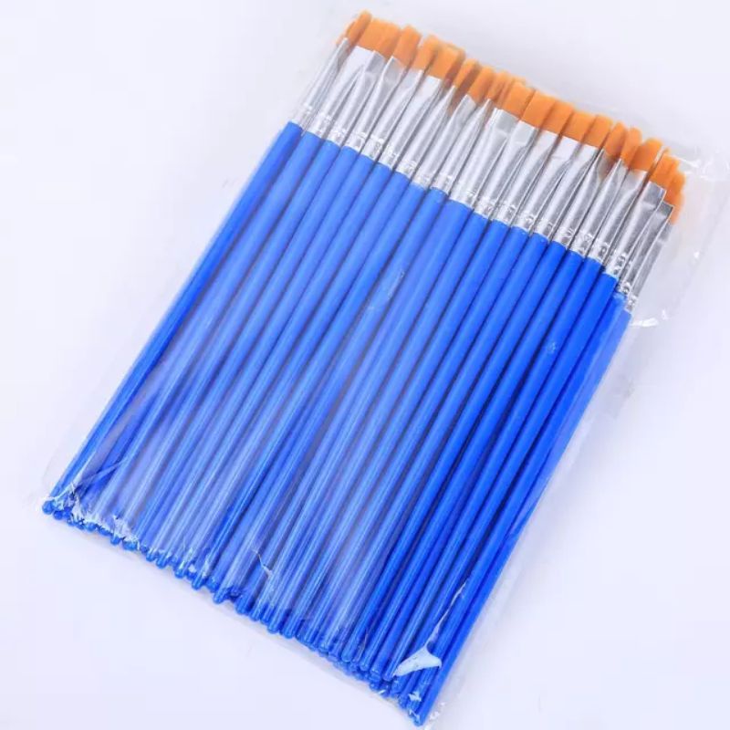 

Termurah 200 pcs Kuas Lukis Face Body Painting Flat Brush Painting By Numbers