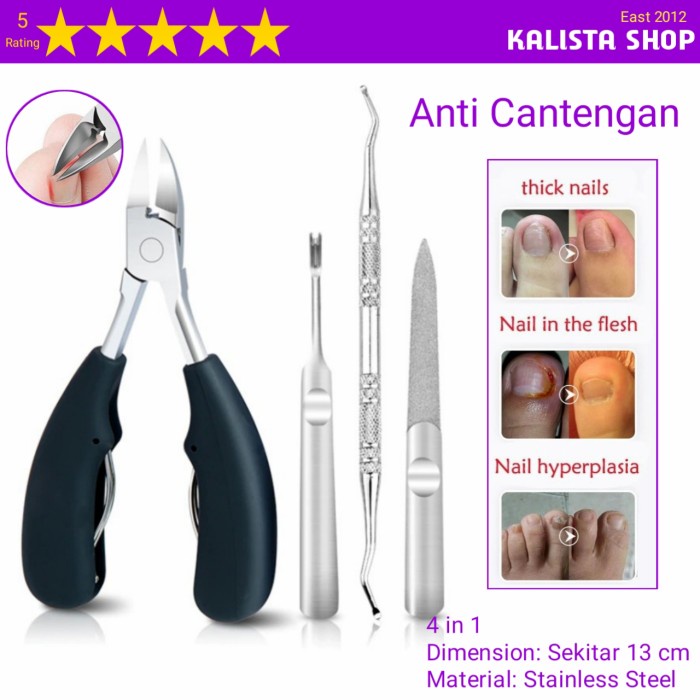 Gunting Kuku Kaki ( Anti Cantengan ) - 4 in 1