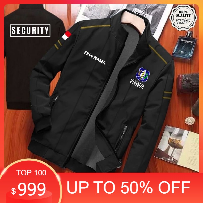 JAKET SECURITY SATPAM SABLON KEREN FREE NAMA MODEL TERBARU 2022