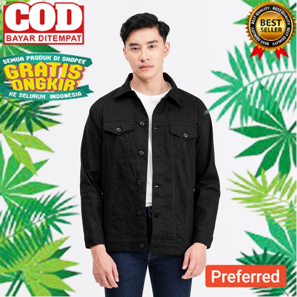 Livehaf - Trucker Canvas Jacket Black// ANAK DEWASA REMAJA JAKET EKREN JAKET MURAH JAKET PARKA JAKET