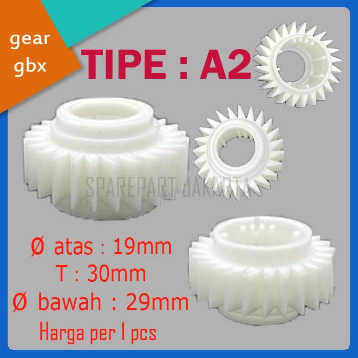 gear plastik gearbox besi (mesin cuci)