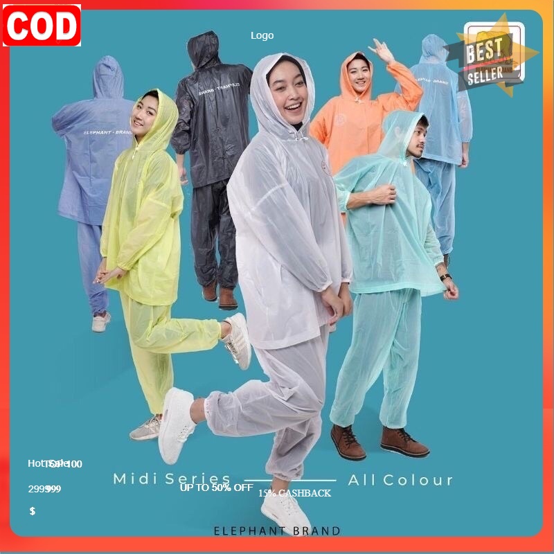 Jas Hujan MIDI Jaket Celana Elephant Brand